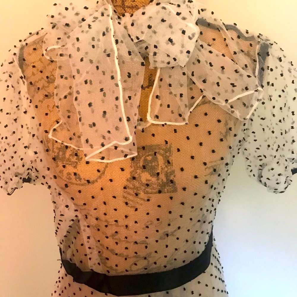 Sheer white pin-up dress